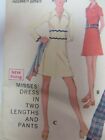 Vintage 60's McCall's 2087 A-LINE DART-FITTED MINI DRESS Sewing Pattern Women