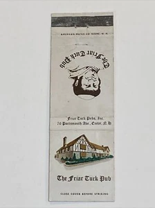 Vtg MATCHBOOK COVER Friar Tuck Pub Exeter, New Hampshire - Picture 1 of 2
