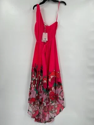 Ted Baker женщин Pinata розовый одно плечо Midi платье высоты низкого Ted-2/США 4-6/S - Изображение 1 из 4