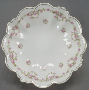 MZ Austria Pink Rose Garlands & Double Gold 10 1/4 Inch Bowl Circa 1884-1909 - Picture 1 of 10