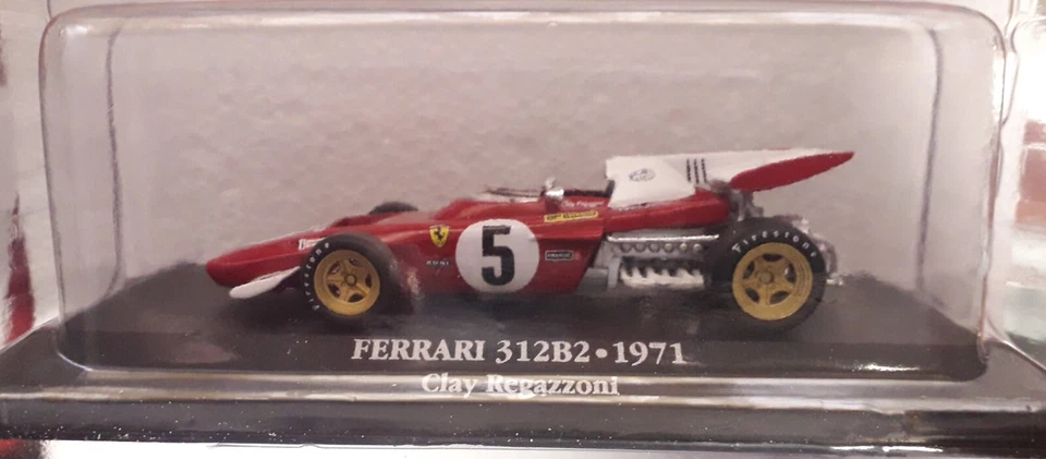 Die cast 1/43 F1 Ferrari 312 B2 1971 C. Regazzoni by Atlas nuovo scatola aperta - Immagine 1 di 4