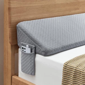 Queen Size 60x10x6 Bed Headboard Wedge Pillow - Bed Gap Filler Triangle Bolster - Picture 1 of 9