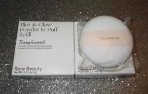 2x Rare Beauty Blot & Glow Powder In Puff Refill Translucent Prefilled Puff Neu im Karton - Bild 1 von 2