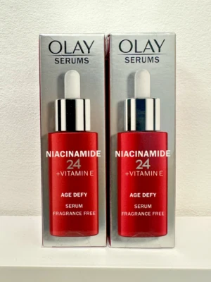Olay Serums | Niacinamide 24 + Vitamin E | Age Defy Serum | 40ml | Pack of 2