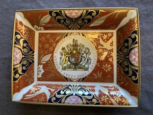 Royal Worcester Imari Queen Elizabeth II Golden Jubilee Tablett Weihnachtsgeschenk - Bild 1 von 6