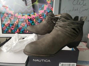 Nautica Alara Braided Ankle Boots, Women's Size 10, grey gray NEW (#1k) - Picture 1 of 22