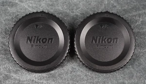 OEM Set of 2 Nikon BF-1B Camera Body Dust Caps for D Series F Mount DSLRs FR/SHP - Picture 1 of 2