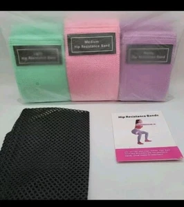 Fabric Resistance Bands Non-Slip Thick&Wide Loop Booty Workout 3 Sizes New - Picture 1 of 6