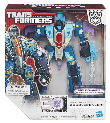 FIGURA DE ACCIÓN TRANSFORMERS GENERATIONS VOYAGER CLASS DECEPTICON DOUBLEDEAL 3-N-1 Foto 1 de 4