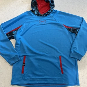 NFL Combine Training Men’s 2XL Blue Camo Fleece Hoodie - Picture 1 of 7