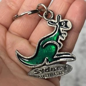 VTG Sydney Australia Kangaroo Keychain Charm Pendant - Picture 1 of 6