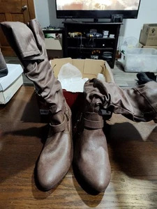 Faded Glory brown learher anckle legnth boot - Picture 1 of 5