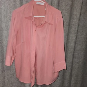 First Issue Liz Claiborne Womens 2X Button Blouse 3/4  Sleeves 'Suede' Like Text - Picture 1 of 8