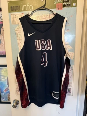 Steph Curry #4 2024 Equipo Juegos Olímpicos de Estados Unidos Baloncesto Hombre Swingman talla 56 2xl Foto 1 de 4