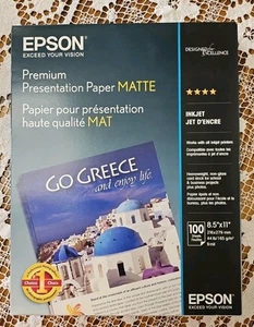 Epson Premium Presentation Paper MATTE (8.5x11 Inches, Double-sided, 50 Sheets) - Picture 1 of 4