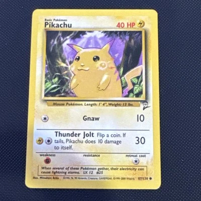Pikachu 87/130 Base Set 2 Common Pokemon TCG Vintage - Image 1 of 4