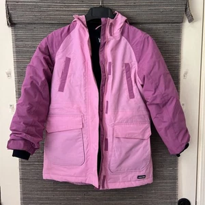 Lands’ End Girls 8 Pink Squall Parka Winter Coat hooded insulated jacket - Picture 1 of 7