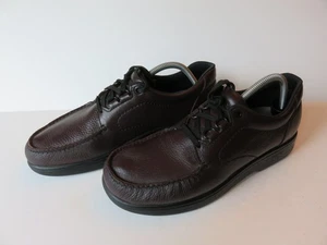 SAS Bout Time Mens Reddish Brown 10S Pebbled Leather Casual LaceUp Walking Shoes - Picture 1 of 11