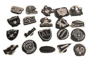 🔥 NEW 20-Pack Shoe Charms Oakland LV Raiders Themed NFL Helmet, Jersey - Picture 1 of 2