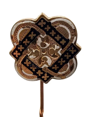 Victorian/Edwardian Enamel 10k Gold Stick Pin! - Image 1 of 4