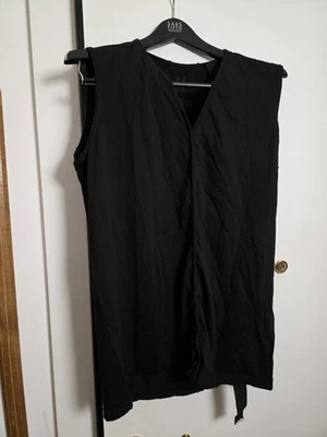 Camiseta Rick Owens DRK gola V blusa de algodão sem mangas. Tamanho L. Unissex. - Imagem 1 de 4