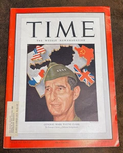 WWII- 1946 -TIME- Vintage MARK WAYNE CLARK GENERAL Magazine - June 24 - Picture 1 of 2