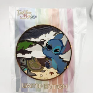Disney HotArt Golden Magic Stitch Baby Sea Turtle pin - Picture 1 of 2