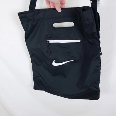 Bolso de Mano Nike Stash 13L Negro Embalable Ligero Comestibles Viaje 17" x 14" Foto 1 de 4