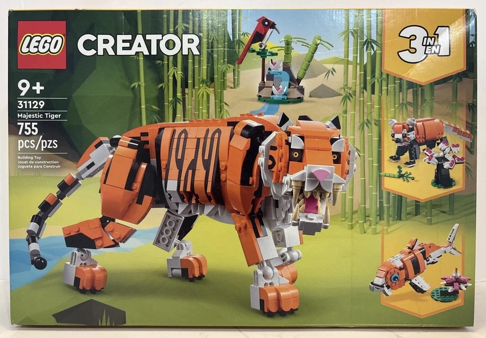LEGO CREATOR: Majestic Tiger - 3 in 1  31129, Retail Box Slightly Creased ￼ - Image 1 of 4