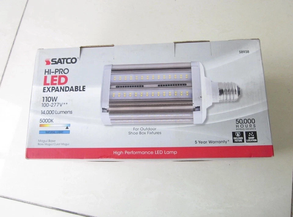 Satco S8938 HI-PRO LED Expandable 110W 14,000 Lumens Shoe Box Lamp, 50,000 Hours - Image 1 of 1