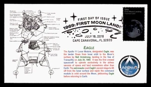 DR WHO 2019 FDC SPACE MOON LANDING ANIV THRIFTY PHOTO CACHET M60548 - Picture 1 of 2