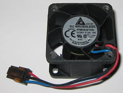 Delta 40 mm x 28 mm High Pressure Fan - 24 V - 16 CFM - 9500 RPM - FFB0424VHN - Image 1 of 4