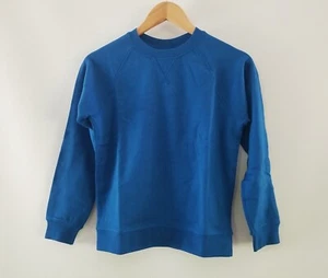 NEW HANNA ANDERSSON BALTIC BLUE SOLID SWEATSHIRT 140 10 $40 - Picture 1 of 6