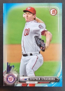 2017 Bowman Blue Parallel #14 Stephen Strasburg #'d 119/150 - Picture 1 of 3