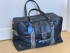 Grand Sac de Sport Adidas Bleu Marine - Vintage - Années 80 - Picture 1 of 11