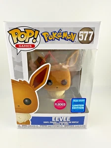 Pop Vinyl Eevee 2020 Pokémon #577 Flocked Funko Wonderous Convention Exclusive - Picture 1 of 4