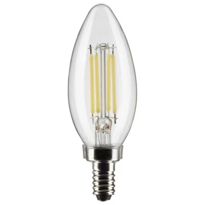 Satco S21277 - 5.5 Watt B11 Clear LED Light Bulbs - 5000K - 120 Volt (6 Pack) - Image 1 of 4