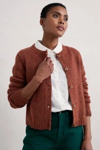 Seasalt Women's Cardigan - brown Dawson Pick Merino-rich Cardigan - Regular - Bu - Picture 1 of 5