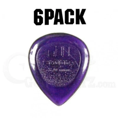 Jim Dunlop Stubby Plettro Giocatori Pack - Confezione da 6 - 3mm Viola Scuro