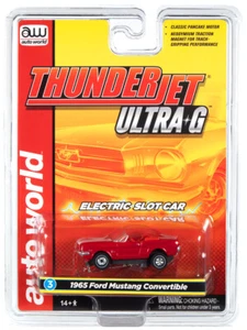 AUTO WORLD *ULTRA G* HO SLOT CAR - RED 1965 Ford Mustang Convertible *NIP* - Picture 1 of 4