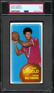 PSA 7 - 1970-71 Topps # 72 Wes Unseld Baltimore Bullets HOF - Picture 1 of 2