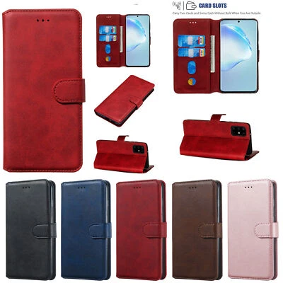 Retro Flip Leather Card Wallet Phone Case for OnePlus Nord N100 N10 N20 9R 8T 1+ - Image 1 of 4