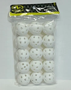 Athletic Works 15Pk White Hollow Practice Golf Balls Plastic, Limited Flight - Picture 1 of 5