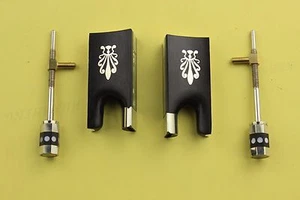 2pcs ebony violin bow frot.4/4-3/4 violin bow accessories - Picture 1 of 1