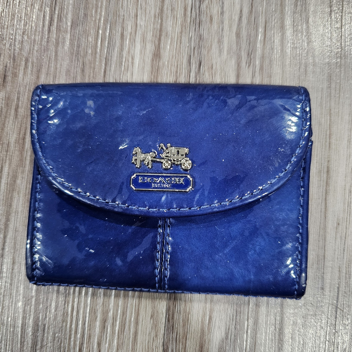 小物 COACH Patent Leather SignatureZip Wallet COACH Small Signature Patent Leather Zip Around Wallet - Macy's