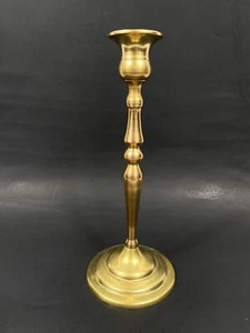 Vintage Brass Bronze 10” Candle Stick Pillar Holder Two Toned Made In Greece - Picture 1 of 7