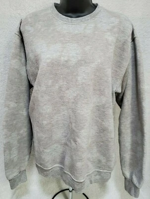 Fruit of the Loom Womens Sweatshirt Shirt Top Size M Medium Gray Brown Leopard - Image 1 of 4