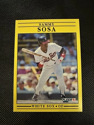 Sammy Sosa 1991 Fleer Card #136 Birthday ERROR Mint PSA 10 - Image 1 of 4