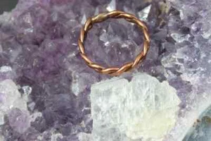 Sacred Cubit Tensor Finger Harmony Ring 144mhz Orgone Flattened Copper