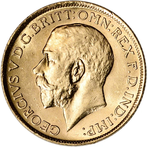 Australia Gold Sydney S Sovereign .2354 oz - George V XF-AU - Random Date Cover